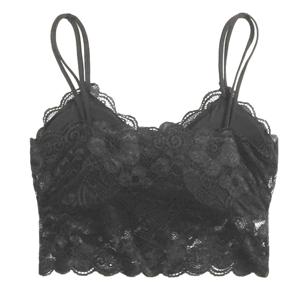 Lace bralette black padded - Picture 2 of 2